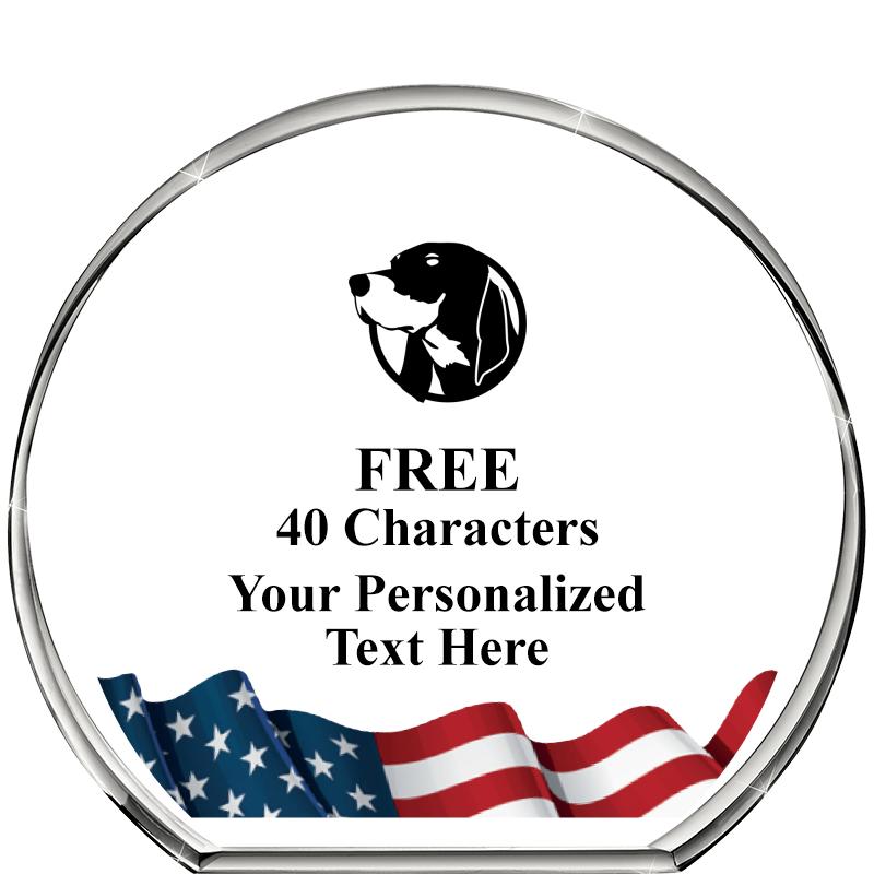 4"FLAG STANDING CIRCLE PPRWGHT