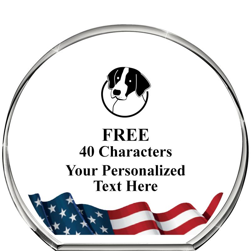 4"FLAG STANDING CIRCLE PPRWGHT