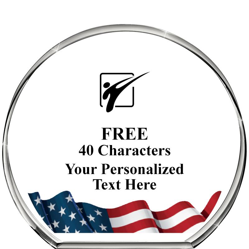 4"FLAG STANDING CIRCLE PPRWGHT