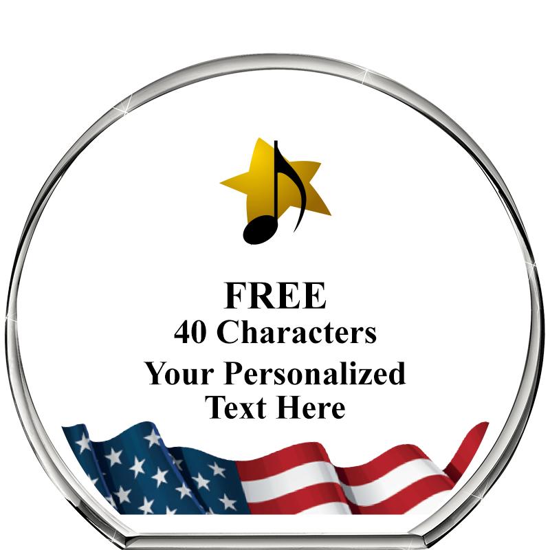 4"FLAG STANDING CIRCLE PPRWGHT