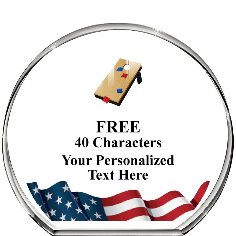 4"FLAG STANDING CIRCLE PPRWGHT