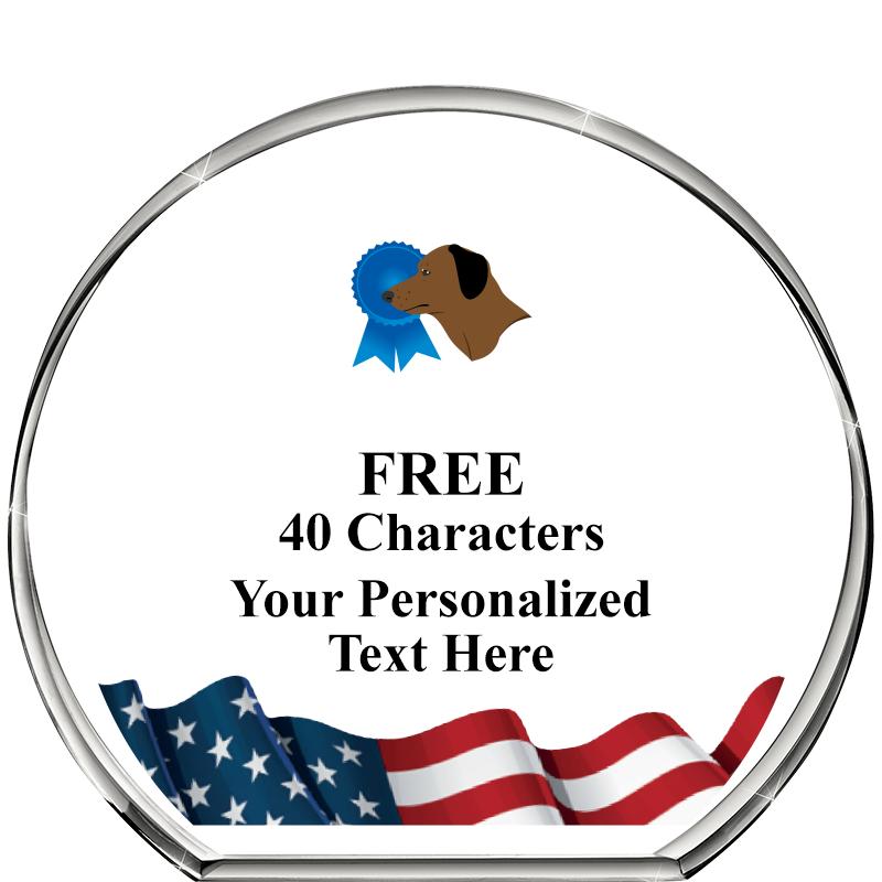 4"FLAG STANDING CIRCLE PPRWGHT