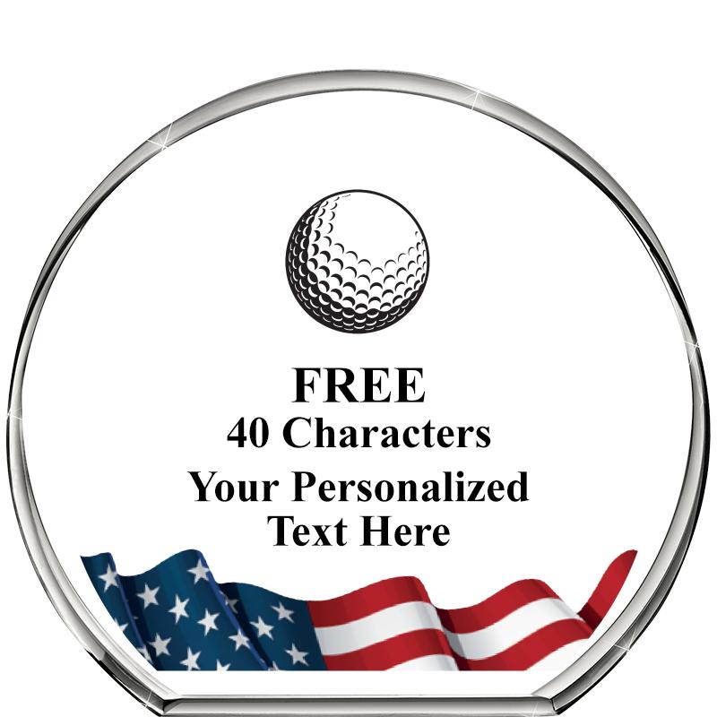 4"FLAG STANDING CIRCLE PPRWGHT