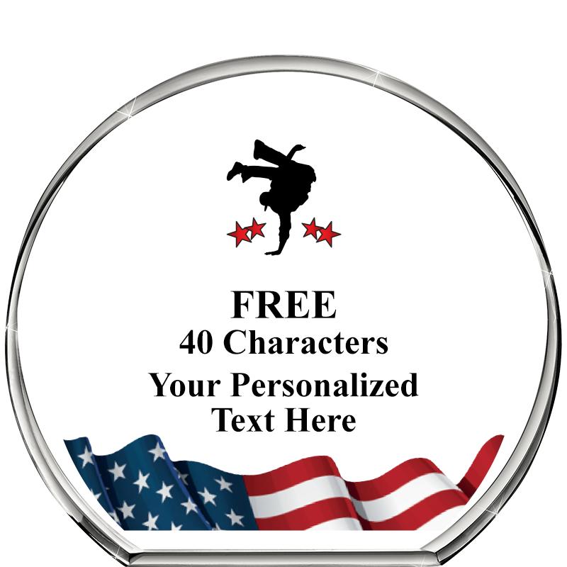 4"FLAG STANDING CIRCLE PPRWGHT