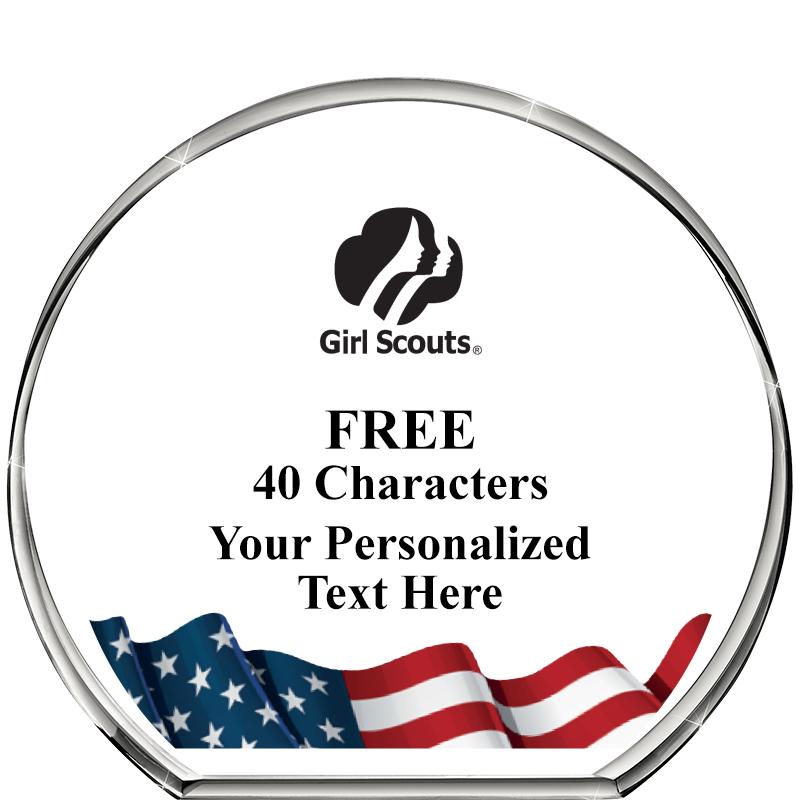 4"FLAG STANDING CIRCLE PPRWGHT