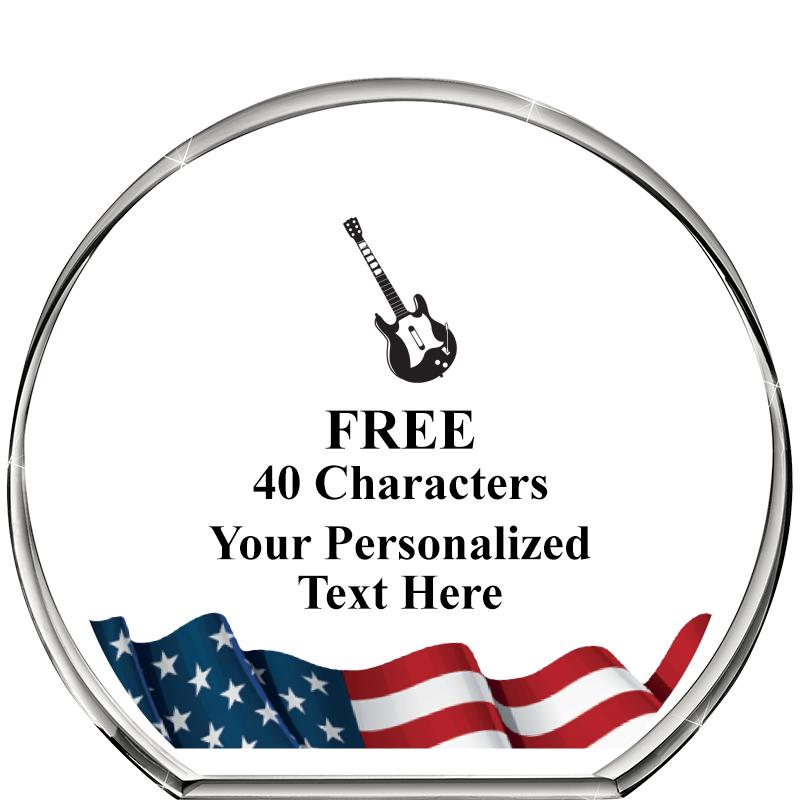 4"FLAG STANDING CIRCLE PPRWGHT