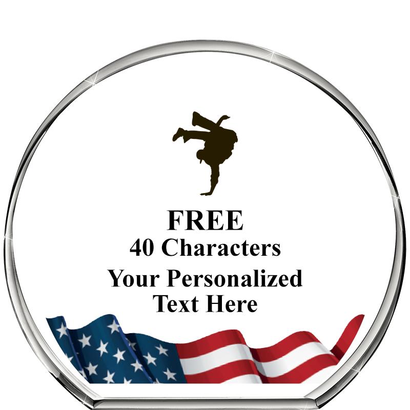 4"FLAG STANDING CIRCLE PPRWGHT