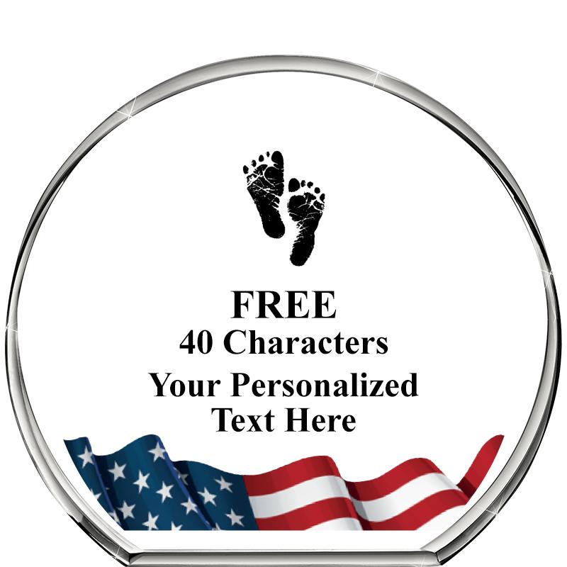 4"FLAG STANDING CIRCLE PPRWGHT