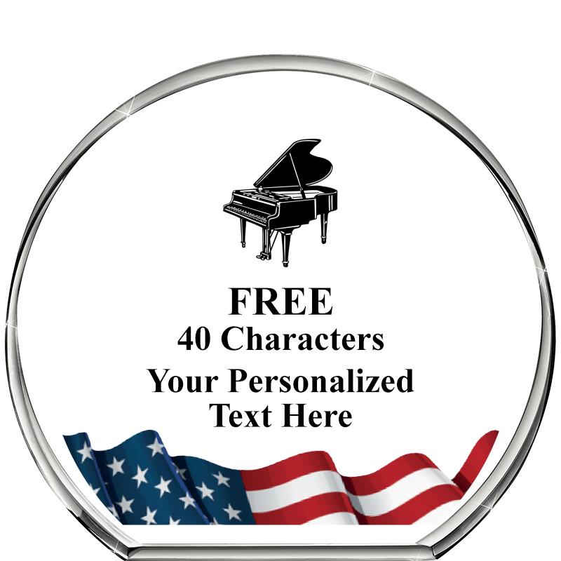 4"FLAG STANDING CIRCLE PPRWGHT