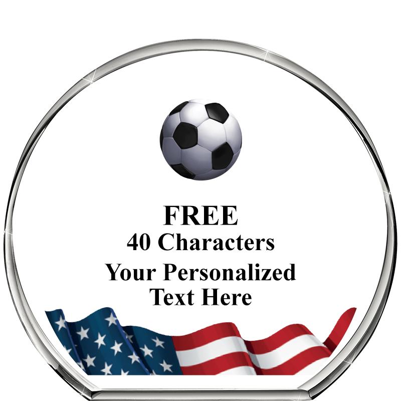 4"FLAG STANDING CIRCLE PPRWGHT