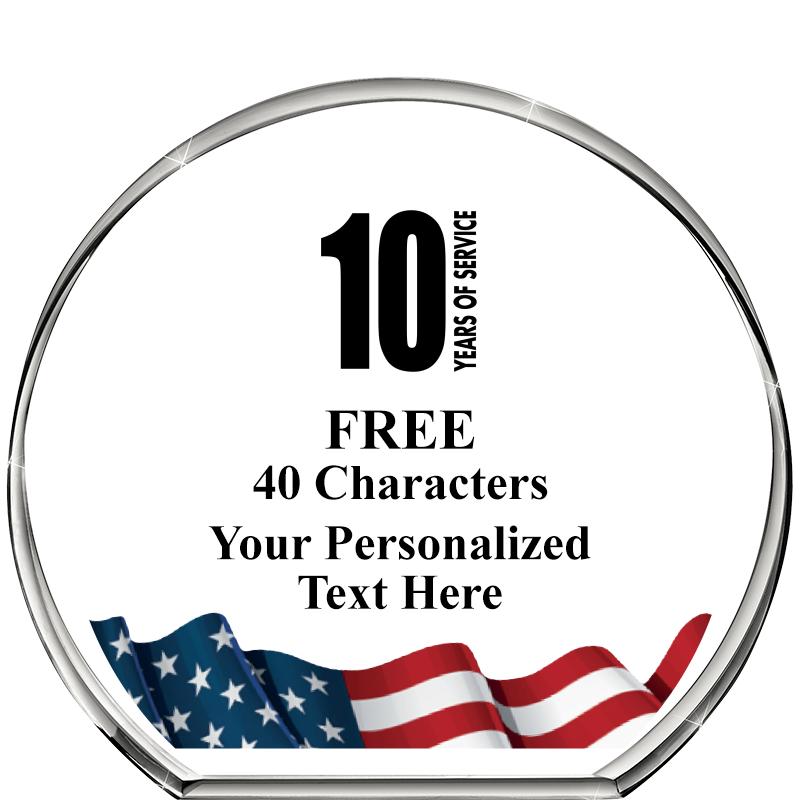 4"FLAG STANDING CIRCLE PPRWGHT