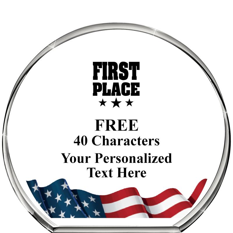 4"FLAG STANDING CIRCLE PPRWGHT