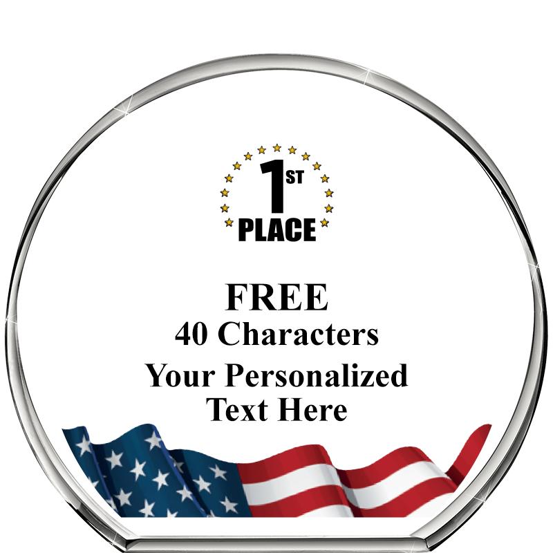 4"FLAG STANDING CIRCLE PPRWGHT