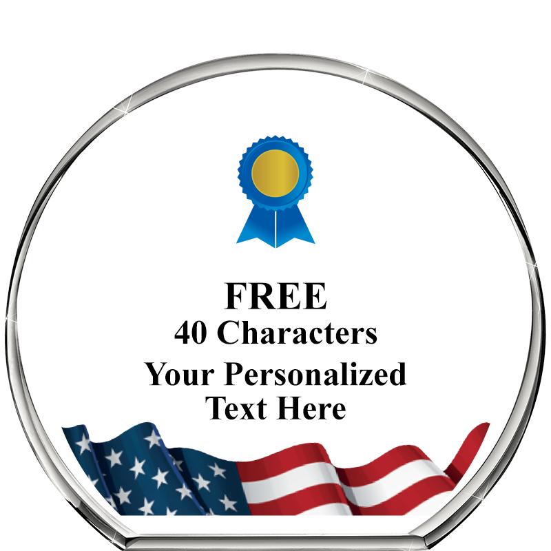 4"FLAG STANDING CIRCLE PPRWGHT