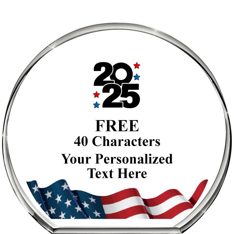 4"FLAG STANDING CIRCLE PPRWGHT