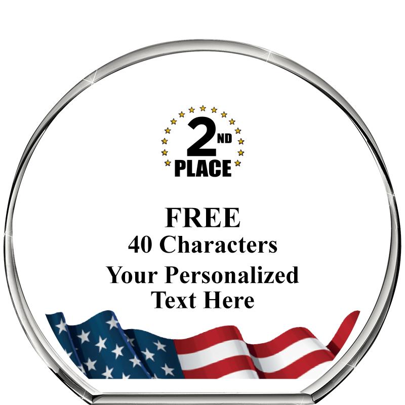 4"FLAG STANDING CIRCLE PPRWGHT