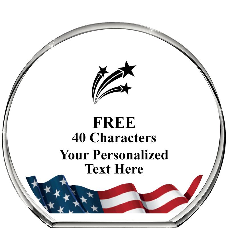 4"FLAG STANDING CIRCLE PPRWGHT