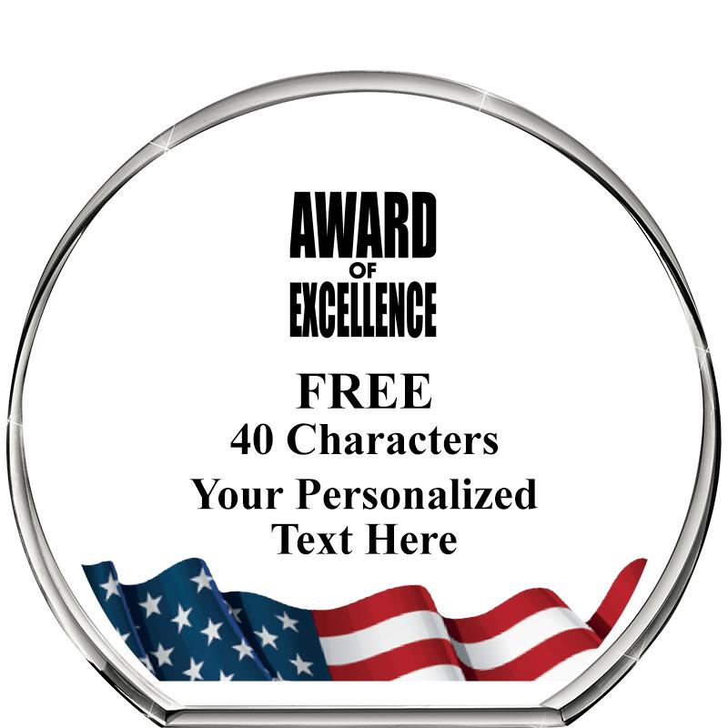 4"FLAG STANDING CIRCLE PPRWGHT