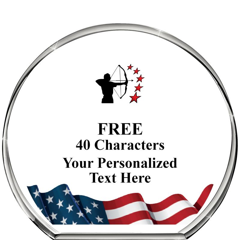 4"FLAG STANDING CIRCLE PPRWGHT