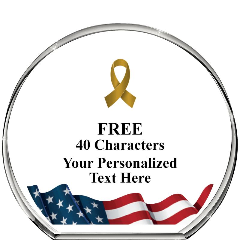 4"FLAG STANDING CIRCLE PPRWGHT