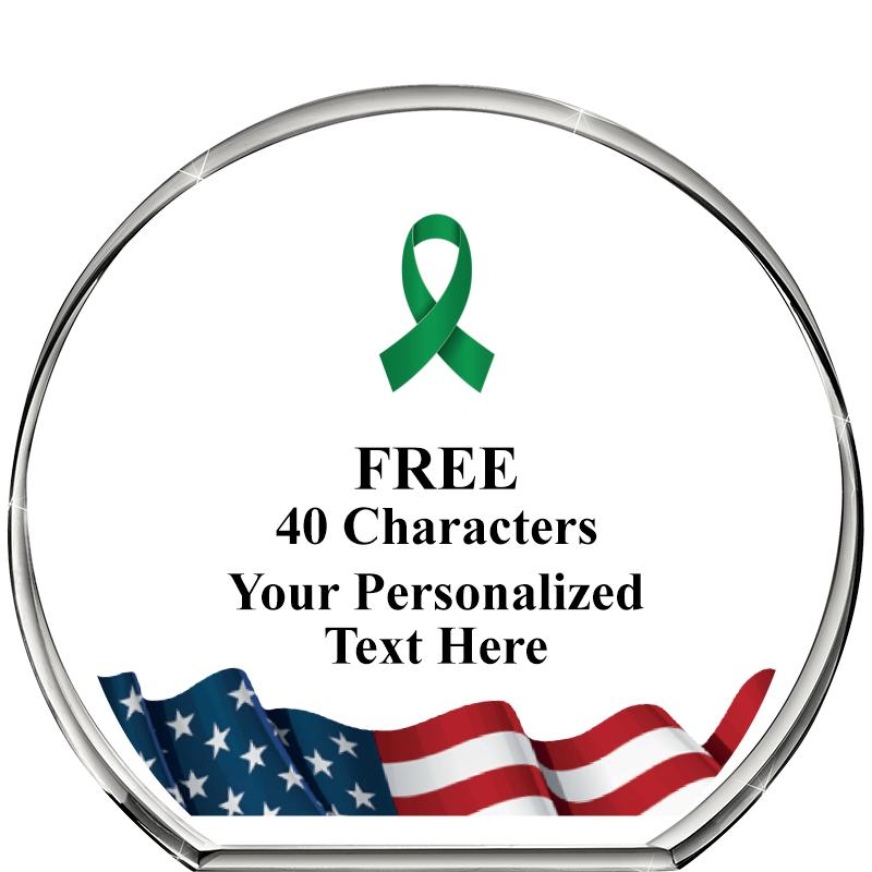 4"FLAG STANDING CIRCLE PPRWGHT