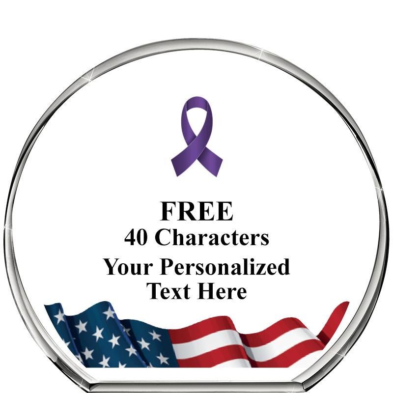 4"FLAG STANDING CIRCLE PPRWGHT