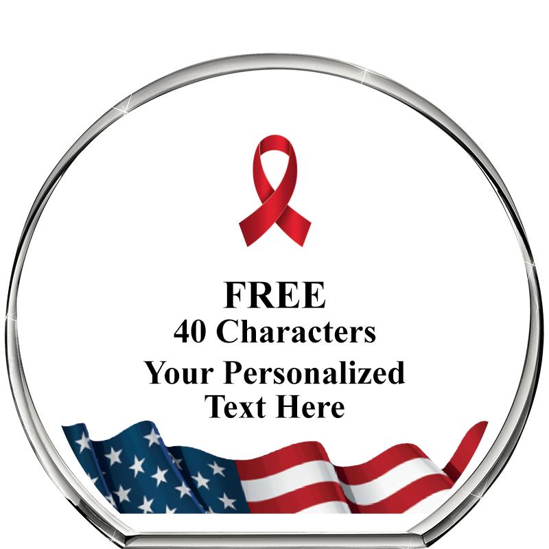 4"FLAG STANDING CIRCLE PPRWGHT