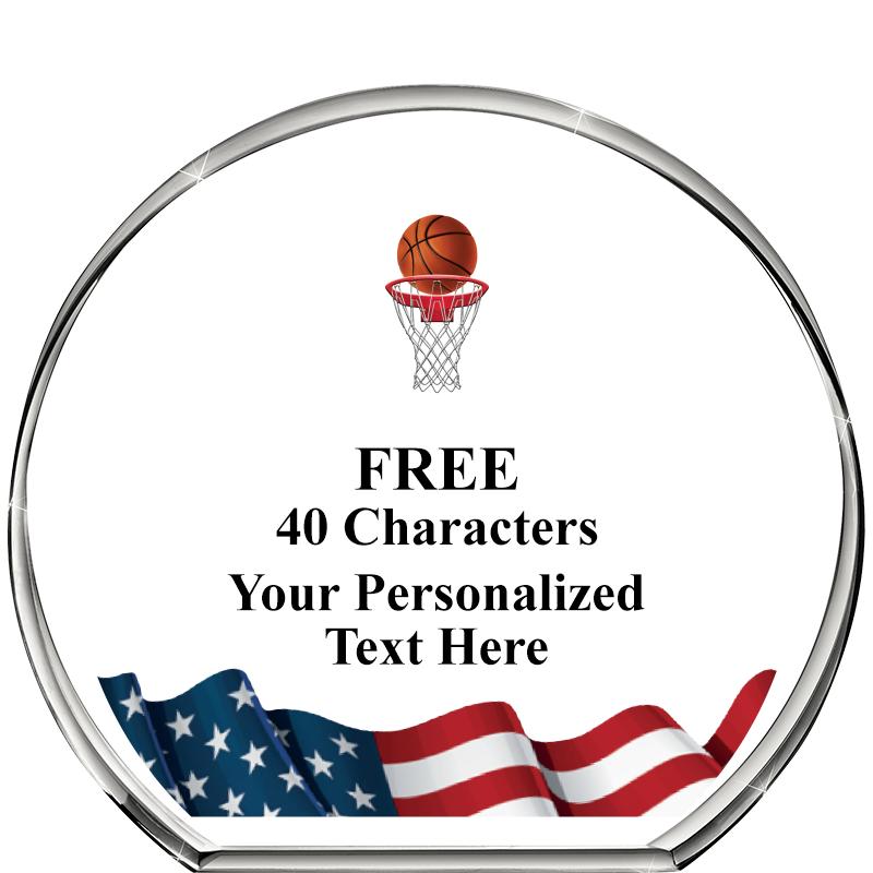 4"FLAG STANDING CIRCLE PPRWGHT