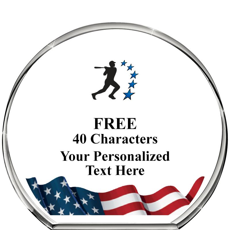 4"FLAG STANDING CIRCLE PPRWGHT