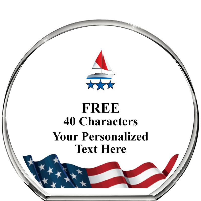 4"FLAG STANDING CIRCLE PPRWGHT