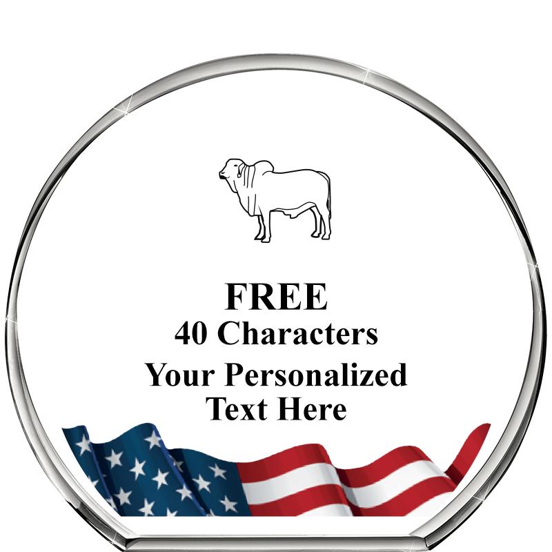 4"FLAG STANDING CIRCLE PPRWGHT