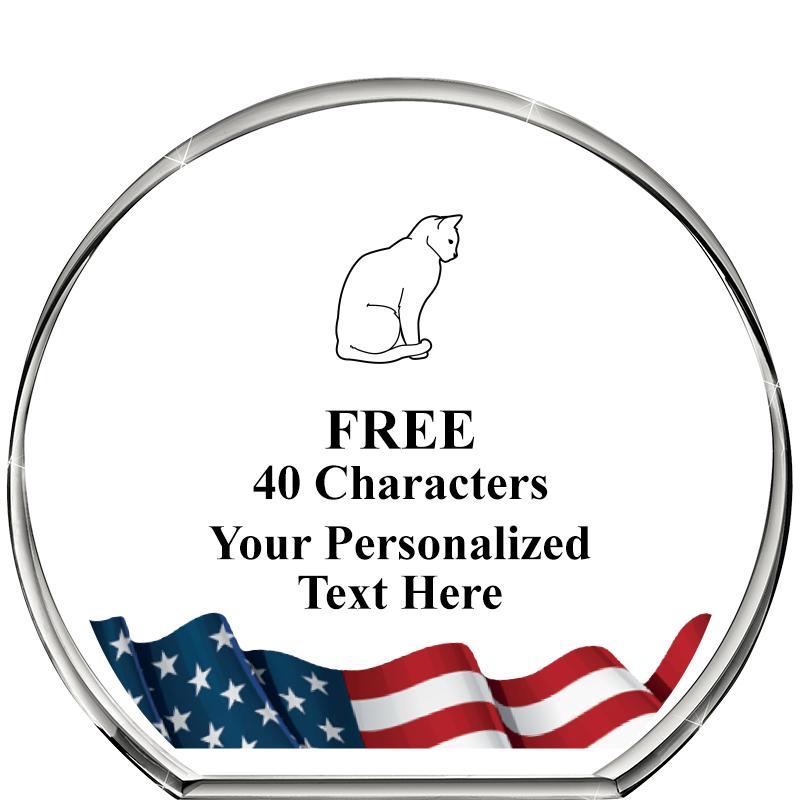 4"FLAG STANDING CIRCLE PPRWGHT