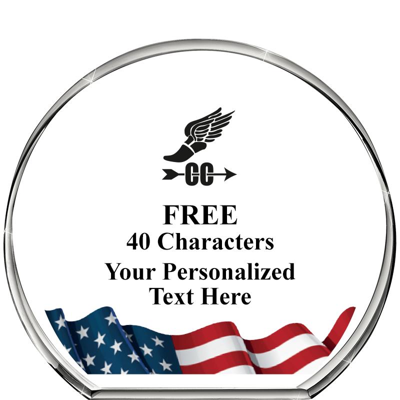 4"FLAG STANDING CIRCLE PPRWGHT