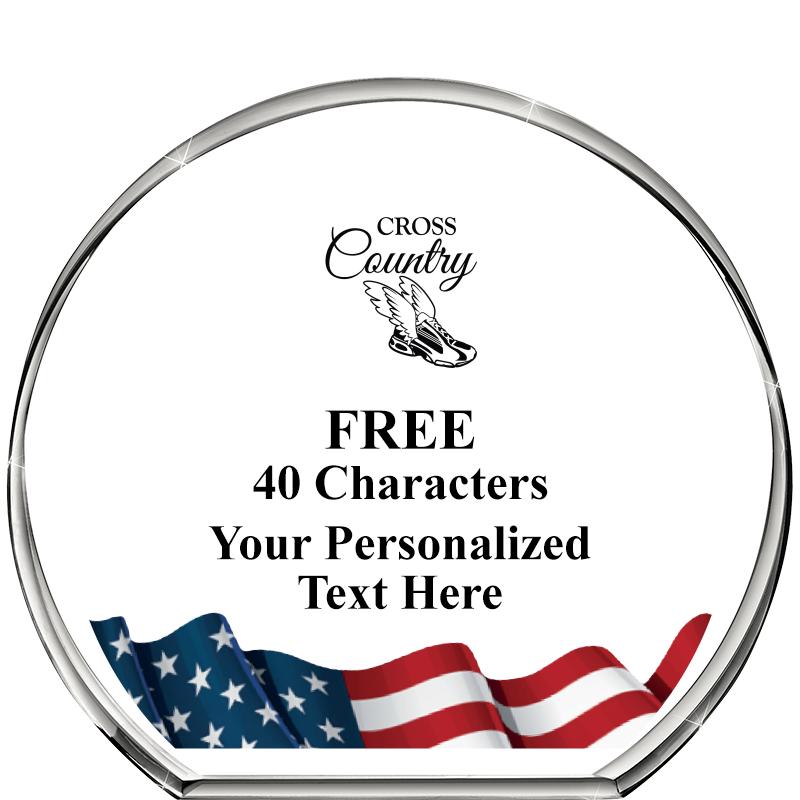 4"FLAG STANDING CIRCLE PPRWGHT