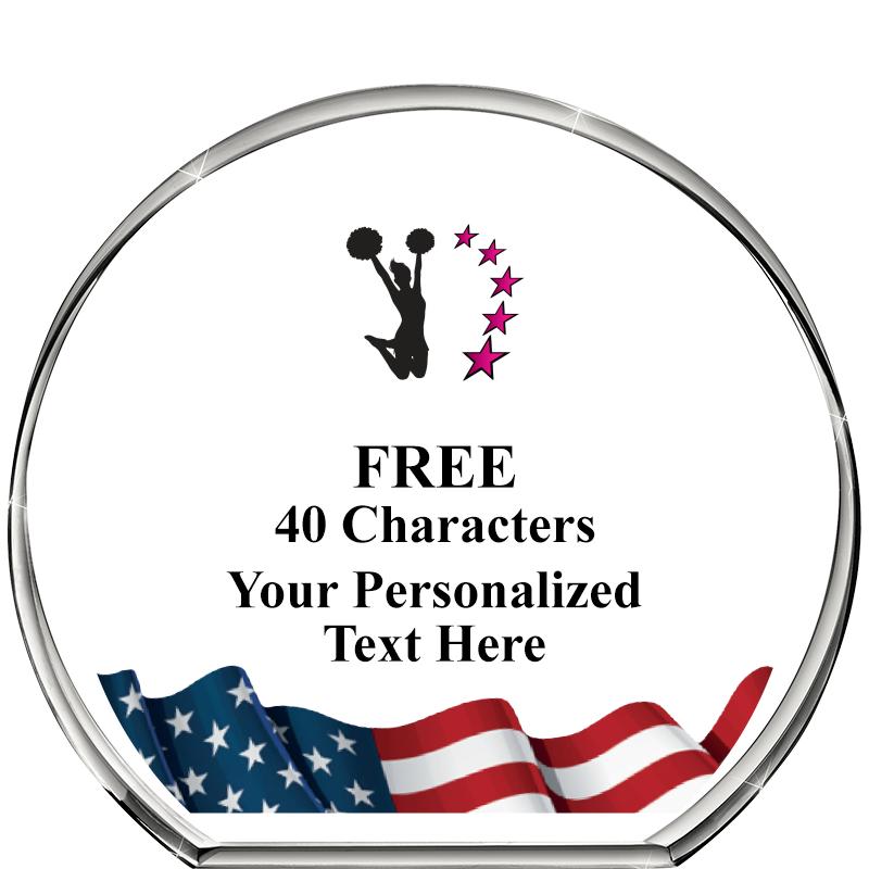 4"FLAG STANDING CIRCLE PPRWGHT