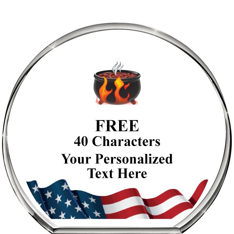 4"FLAG STANDING CIRCLE PPRWGHT