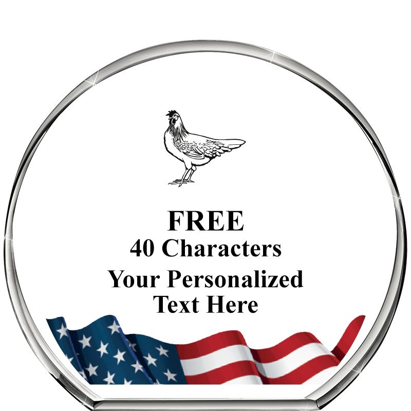 4"FLAG STANDING CIRCLE PPRWGHT