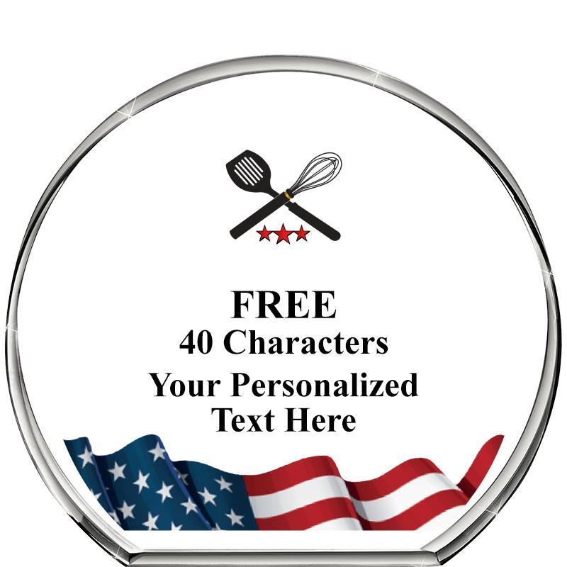 4"FLAG STANDING CIRCLE PPRWGHT