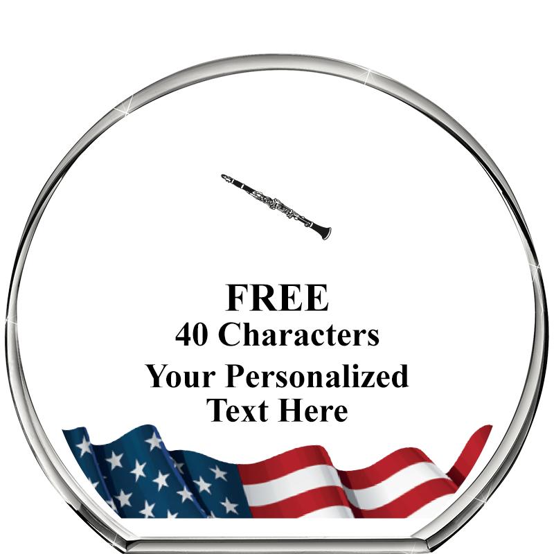 4"FLAG STANDING CIRCLE PPRWGHT