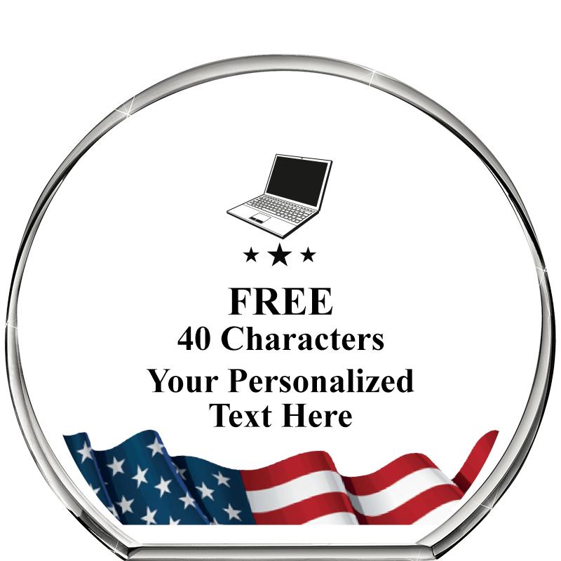 4"FLAG STANDING CIRCLE PPRWGHT