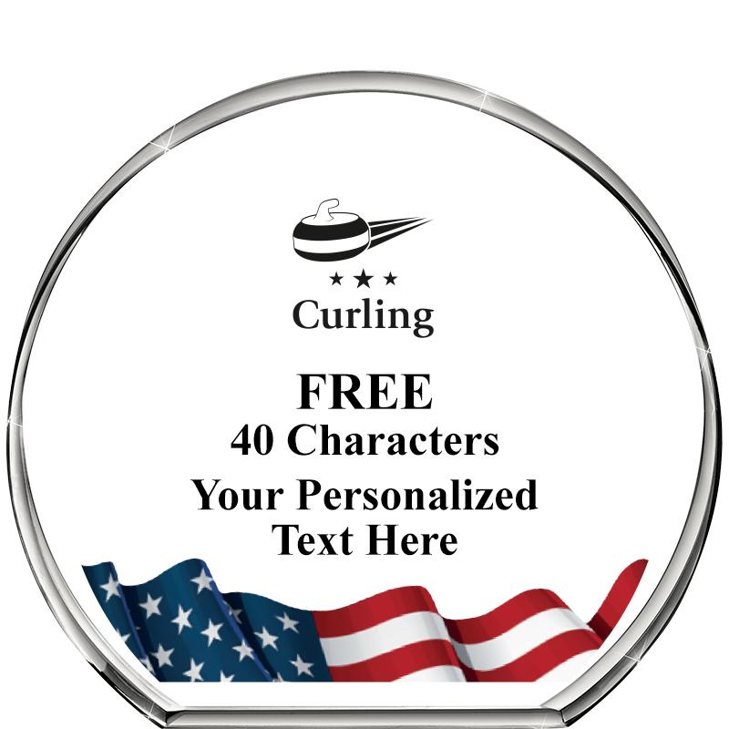 4"FLAG STANDING CIRCLE PPRWGHT