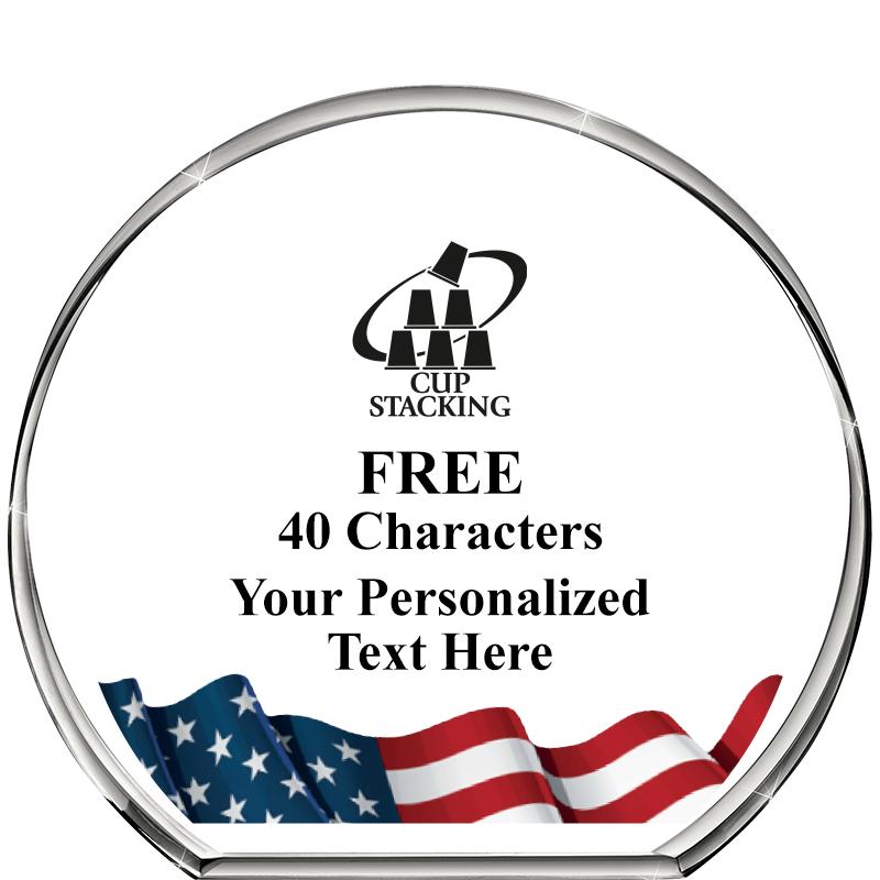 4"FLAG STANDING CIRCLE PPRWGHT