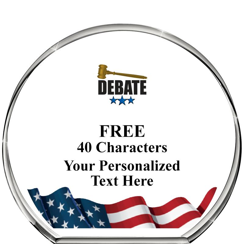 4"FLAG STANDING CIRCLE PPRWGHT