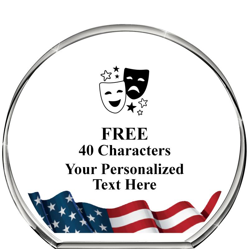 4"FLAG STANDING CIRCLE PPRWGHT