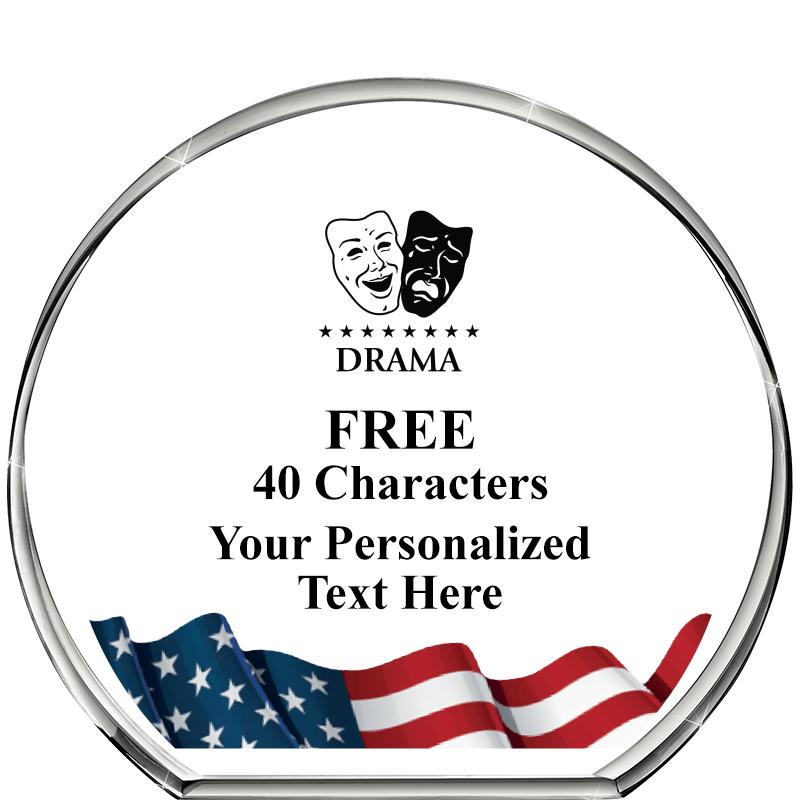 4"FLAG STANDING CIRCLE PPRWGHT