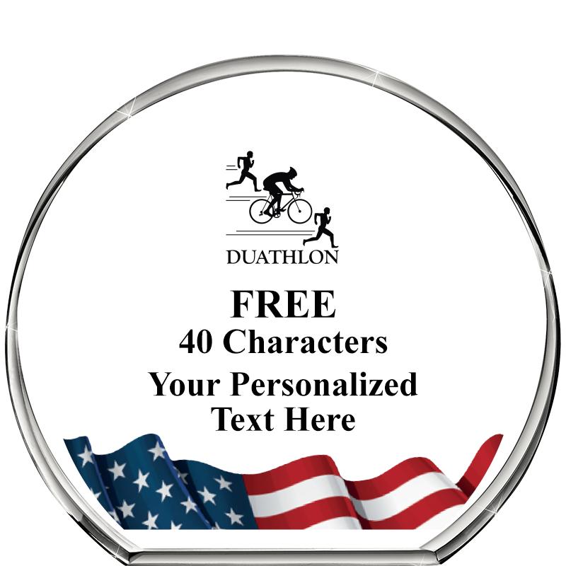 4"FLAG STANDING CIRCLE PPRWGHT