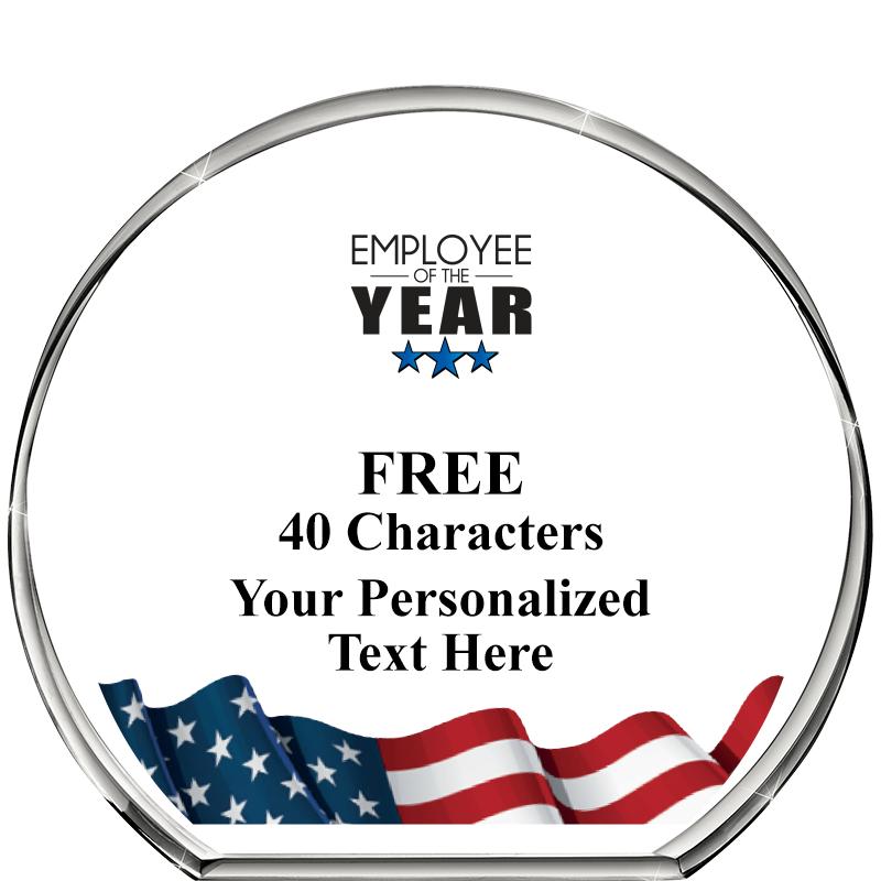 4"FLAG STANDING CIRCLE PPRWGHT