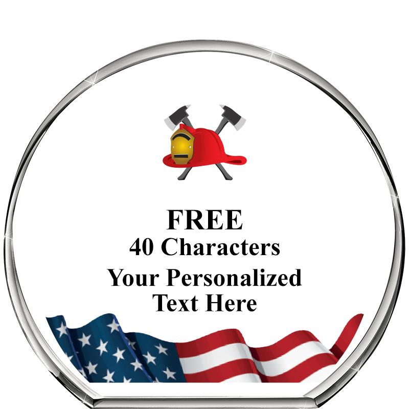 4"FLAG STANDING CIRCLE PPRWGHT