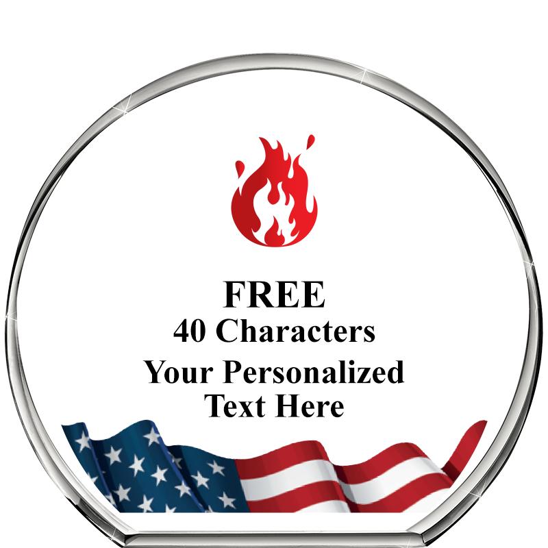 4"FLAG STANDING CIRCLE PPRWGHT