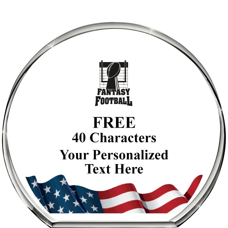 4"FLAG STANDING CIRCLE PPRWGHT